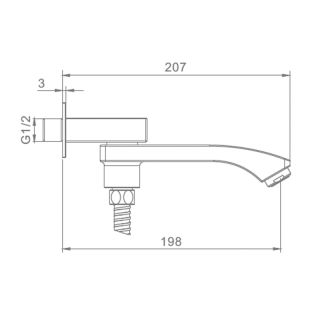 Излив с функцией переключения Raglo R473.70 хром